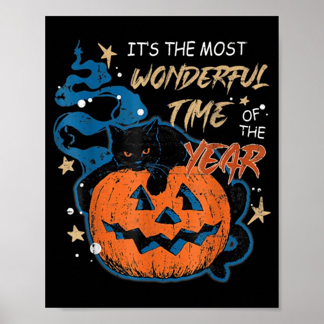 It's the Most Wonderful Time of the Year black cat Poster (Front)