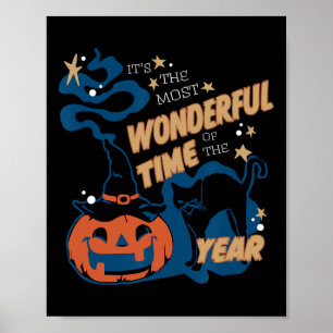 It's The Most Wonderful Time Of The Year Black Cat Poster