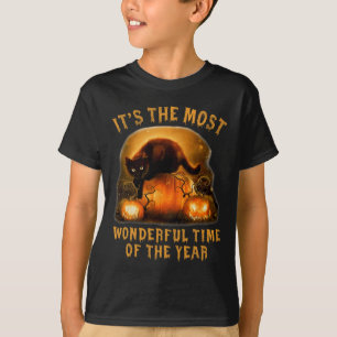 It's The Most Wonderful Time Of The Year Black Cat T-Shirt