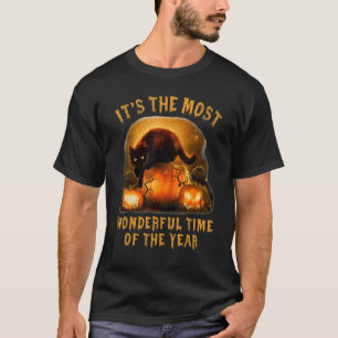It's The Most Wonderful Time Of The Year Black Cat T-Shirt