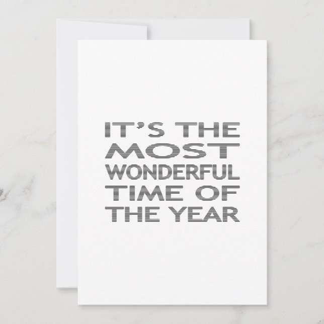 It's the most wonderful time of the year - black holiday card (Front)