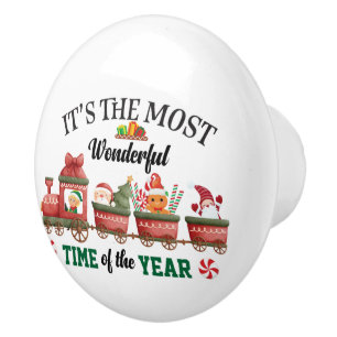 It's The Most Wonderful Time Of The Year Ceramic Knob