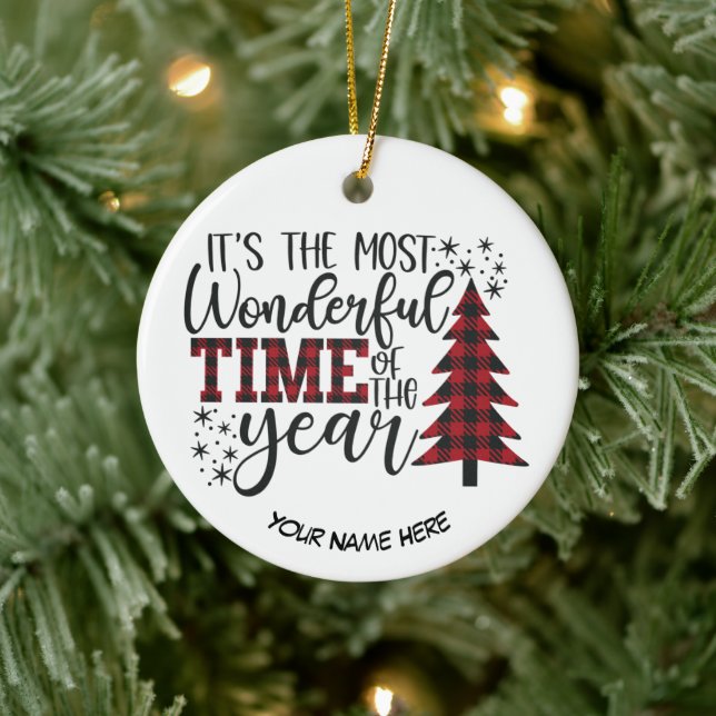 It's The Most Wonderful Time of the Year Ceramic Tree Decoration (Tree)