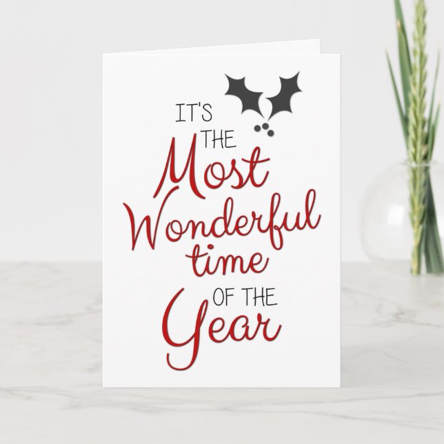 It's The Most Wonderful Time Of The Year Christmas Card (Front)