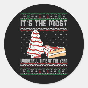 Its The Most Wonderful Time Of The Year Christmas Classic Round Sticker
