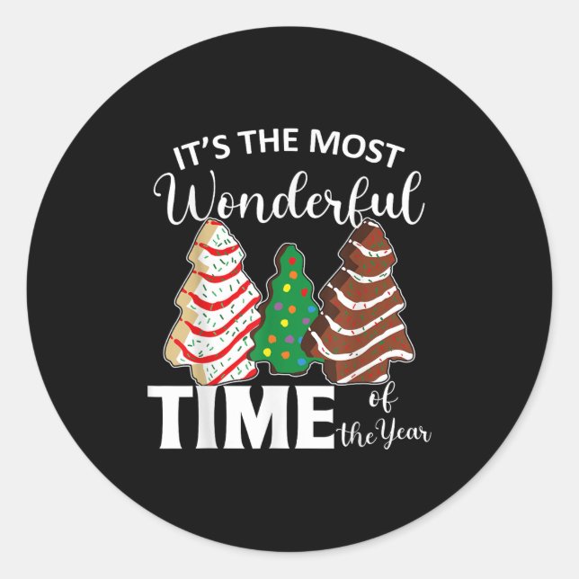 Its The Most Wonderful Time Of The Year Christmas  Classic Round Sticker (Front)