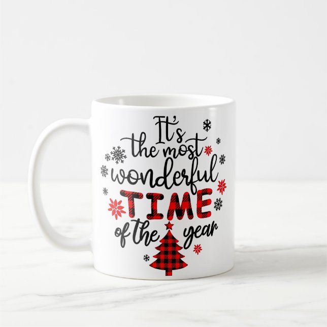 It's The Most Wonderful Time Of The Year Christmas Coffee Mug (Left)