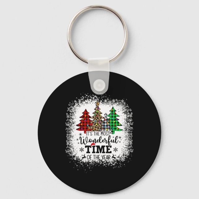 It's The Most Wonderful Time Of The Year Christmas Key Ring (Front)