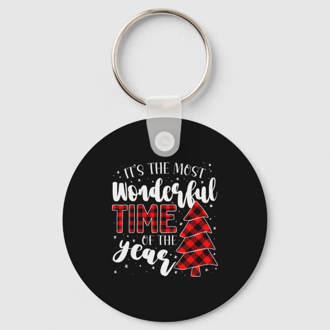 Its The Most Wonderful Time Of The Year Christmas  Key Ring (Front)