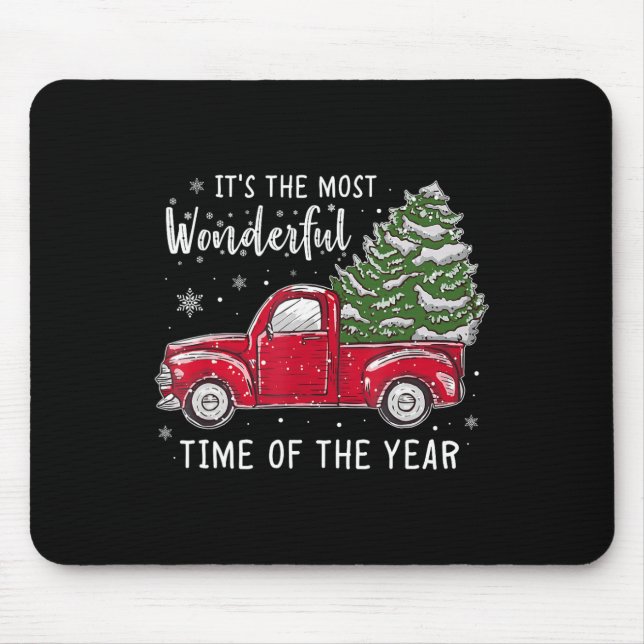 Its The Most Wonderful Time Of The Year Christmas  Mouse Mat (Front)