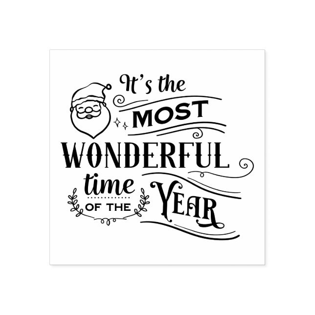 Its the Most Wonderful Time of the Year Christmas Rubber Stamp (Imprint)