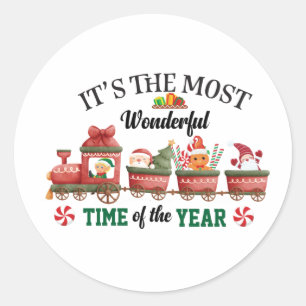 It's The Most Wonderful Time Of The Year Classic Round Sticker