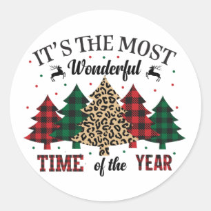 It's The Most Wonderful Time Of The Year Classic Round Sticker