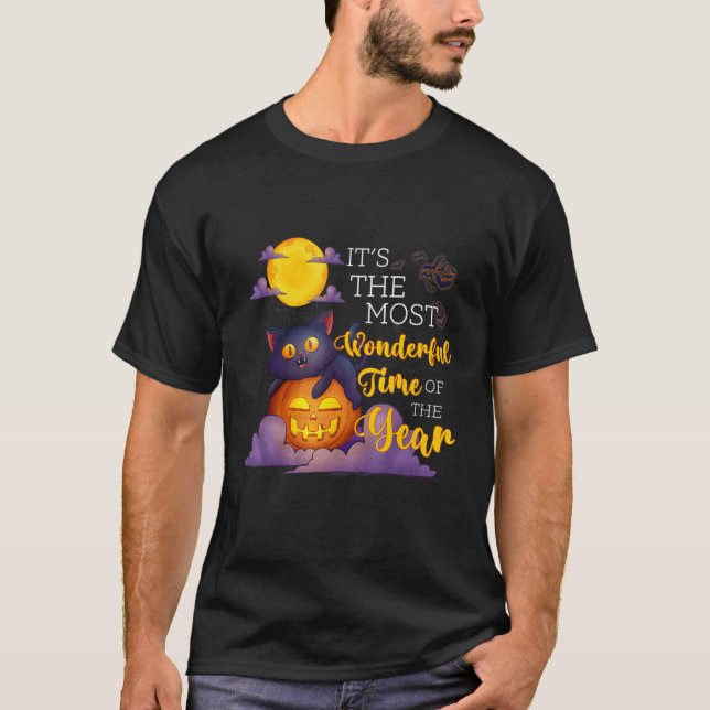 It's The Most Wonderful Time Of The Year Cute Cat  T-Shirt (Front)