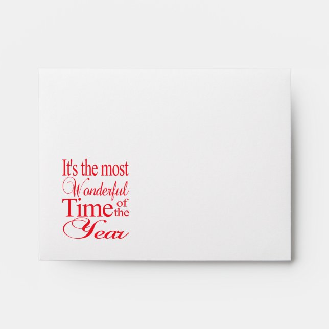 It's the most wonderful time of the year envelopes (Front)