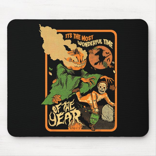 It's The Most Wonderful Time Of The Year Halloween Mouse Mat (Front)