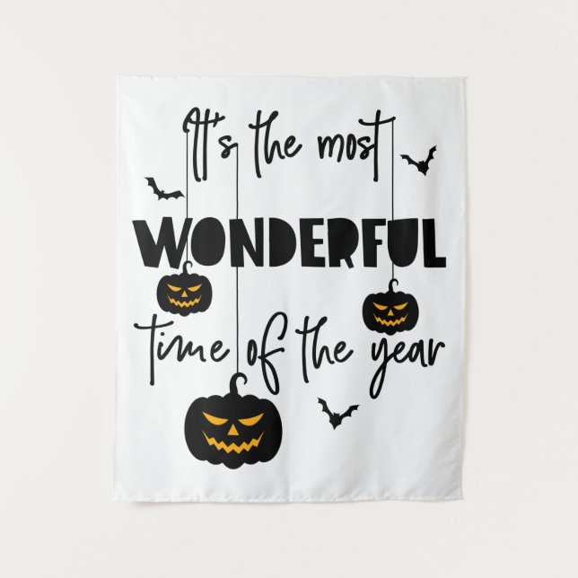 It's the Most Wonderful Time of the Year Halloween Tapestry (Front)