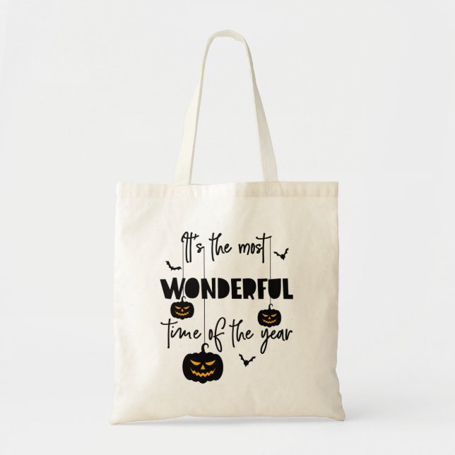 It's the Most Wonderful Time of the Year Halloween Tote Bag (Front)