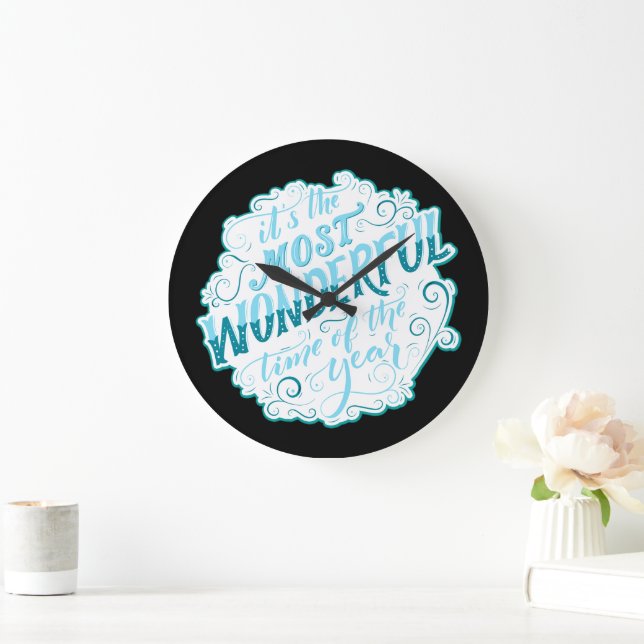 It's the Most Wonderful Time of the Year Large Clock (Home)