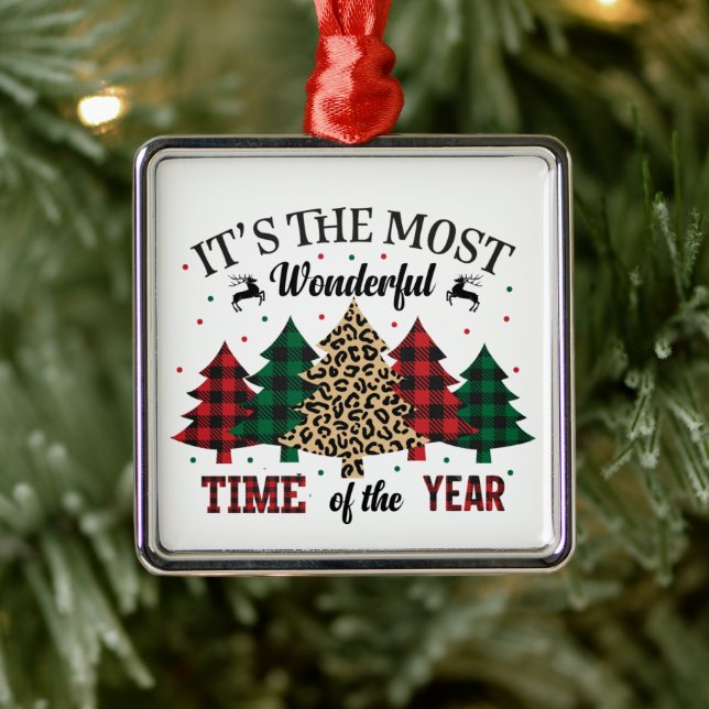It's The Most Wonderful Time Of The Year Metal Tree Decoration (Tree)