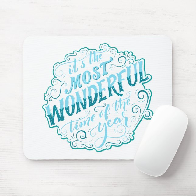 It's the Most Wonderful Time of the Year Mouse Mat (With Mouse)