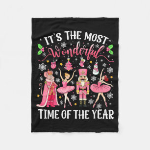 Its The Most Wonderful Time Of The Year Nutcracker Fleece Blanket