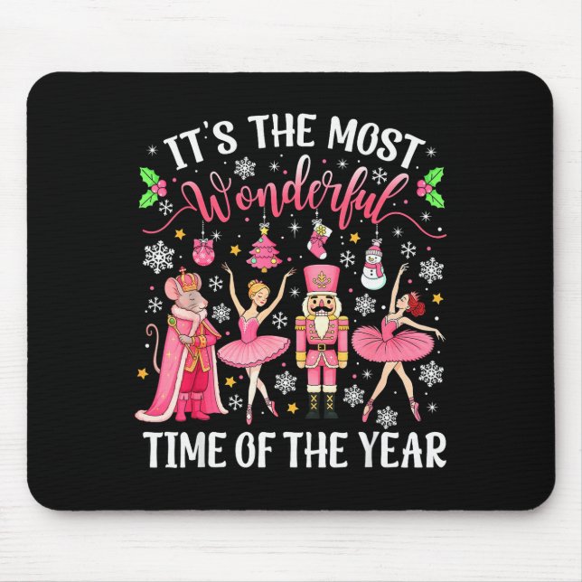 Its The Most Wonderful Time Of The Year Nutcracker Mouse Mat (Front)