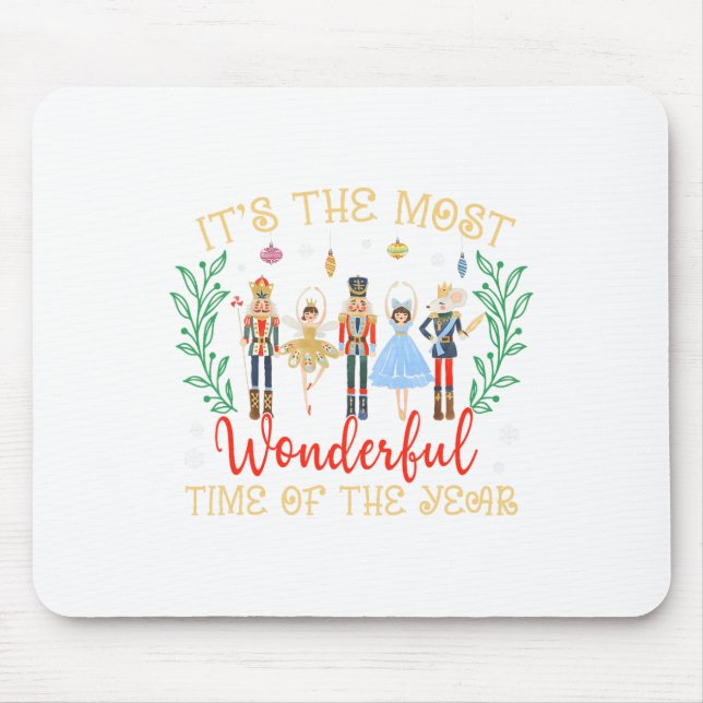 Its The Most Wonderful Time Of The Year Nutcracker Mouse Mat (Front)