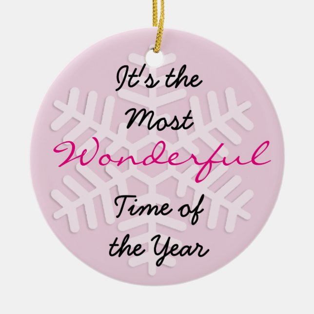 It's the Most Wonderful Time of the Year Ornament (Front)