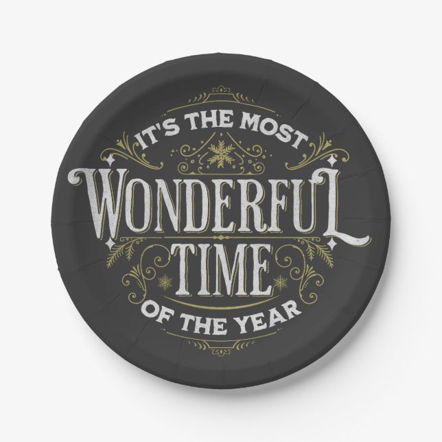 It's the most wonderful time of the year paper plate (Front)
