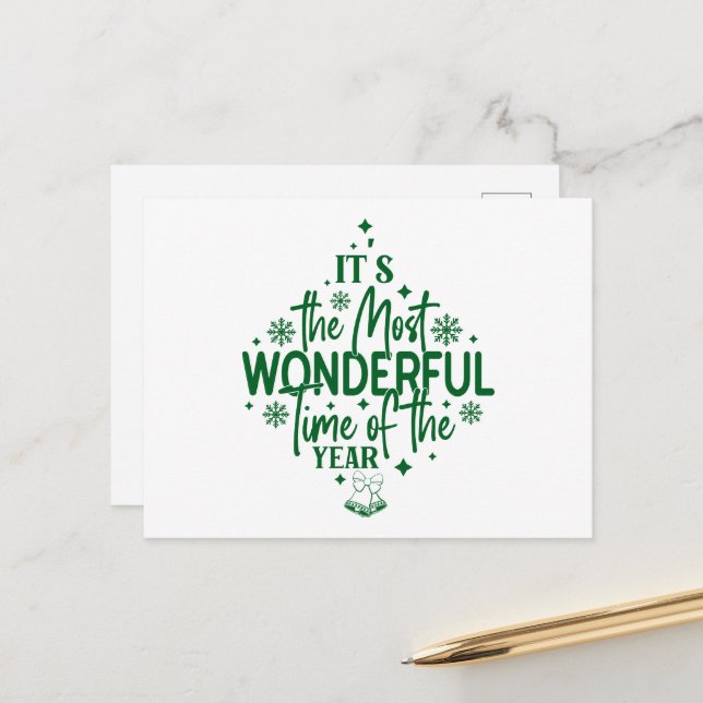 It's the Most Wonderful Time of the Year Postcard (Front/Back In Situ)