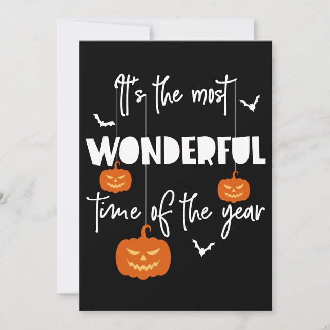 It's the Most Wonderful Time of the Year Pumpkin Thank You Card (Front)