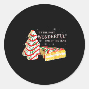 Its The Most Wonderful Time Of The Year Snack Cake Classic Round Sticker