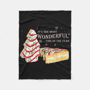 Its The Most Wonderful Time Of The Year Snack Cake Fleece Blanket