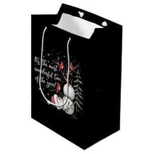 It's The Most Wonderful Time Of The Year Snowman  Medium Gift Bag