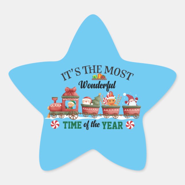 It's The Most Wonderful Time Of The Year Star Sticker (Front)