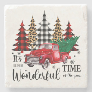 It's the Most Wonderful Time of the Year Stone Coaster