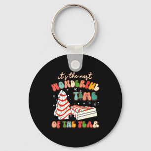 It's The Most Wonderful Time Of The Year Tree Cake Key Ring