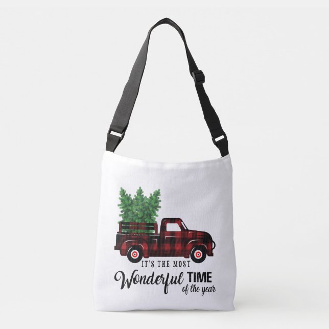 It's The Most Wonderful Time of The Year Truck Crossbody Bag (Front)