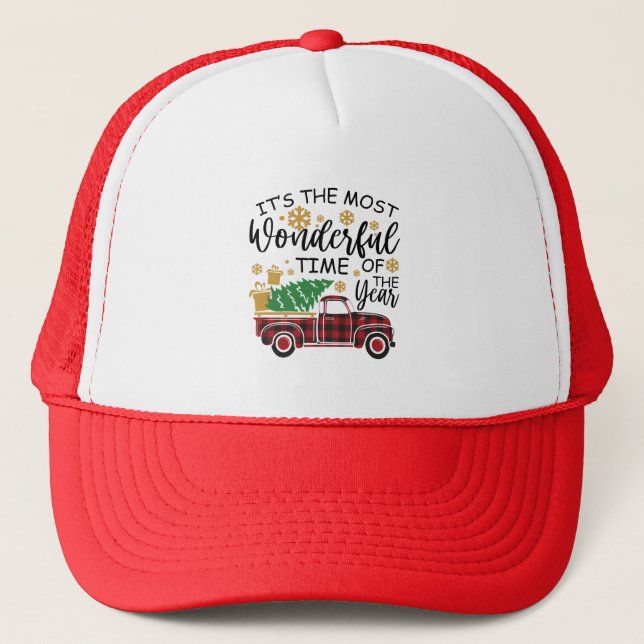 It's The Most Wonderful Time Of The Year Trucker Hat (Front)