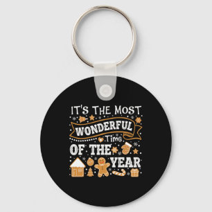 It's The Most Wonderful Time Of Year Christmas Gin Key Ring