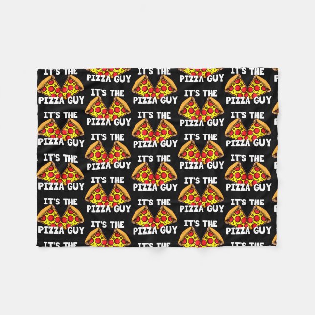 It's The Pizza Guy Pizza Heart  Fleece Blanket (Front (Horizontal))