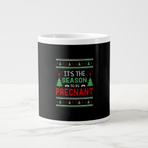 Its The Season To Be Pregnant Funny Christmas Large Coffee Mug