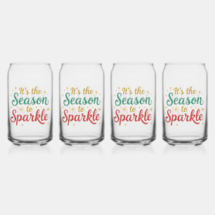 It's The Season To Sparkle Can Glass