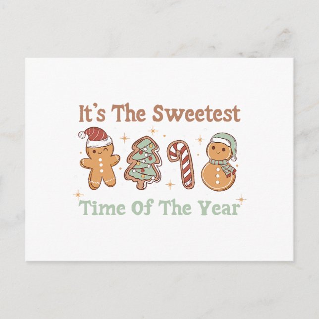 It's The Sweetest Time Of The Year Cute Funny Xmas Holiday Postcard (Front)