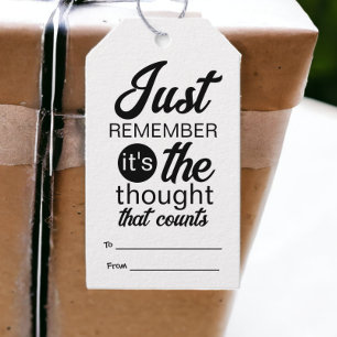 Its the thought that counts humour gift tags