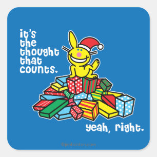 It's The Thought That Counts Square Sticker