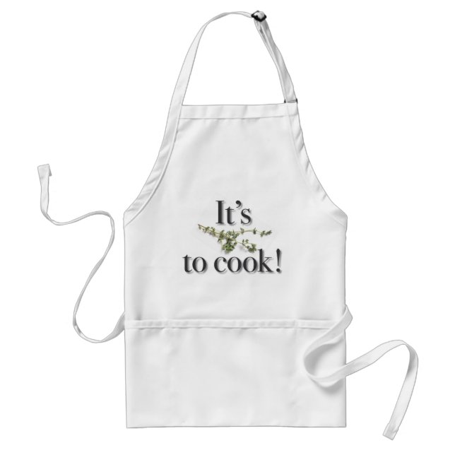 "It's Thyme to Cook!" apron (Front)