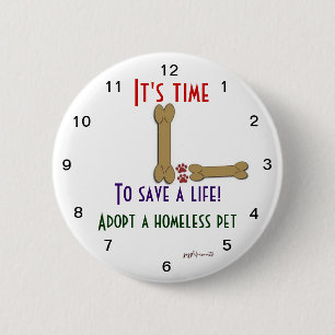 It's time 6 cm round badge