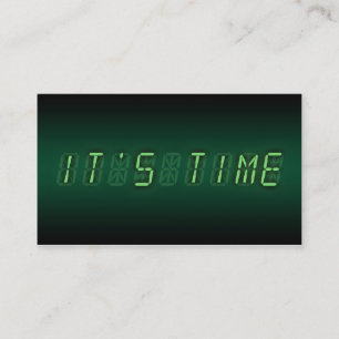 it's time : digital readout business card